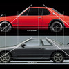 ハコスカGT-R（上）とR32 GT-R（下）